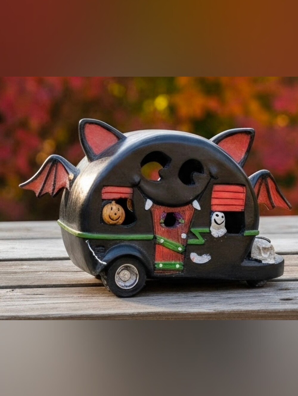 Holiday Halloween Lighted Camper Decoration